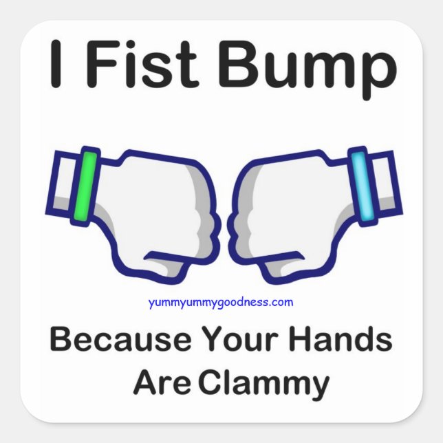 Sticker Carré J'Ai Le Premier Bump (Devant)