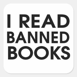 Sticker Carré J'Ai Lu Des Livres Interdits
