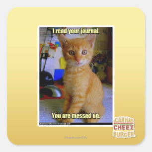 Sticker Carré J'ai lu votre journal