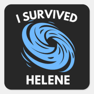 Sticker Carré J'ai survécu à l'ouragan Helene
