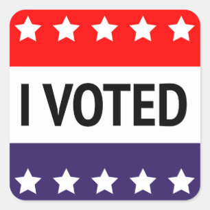 Sticker Carré J'ai voté