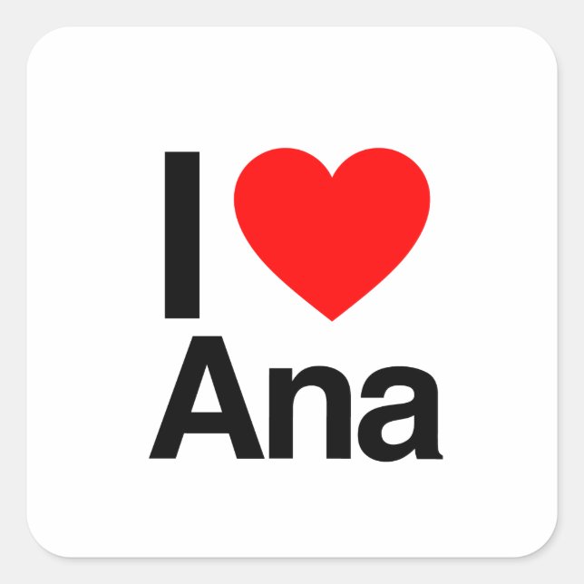 Sticker Carré j'aime ana (Devant)