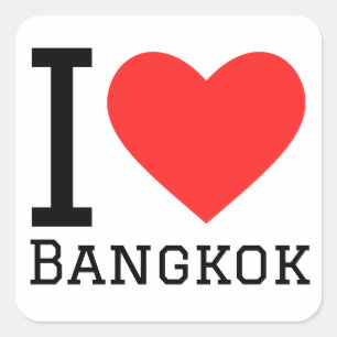 Sticker Carré J'aime Bangkok