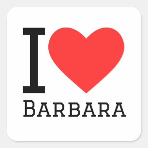 Sticker Carré J'aime Barbara