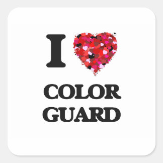 Sticker Carré J'aime Color Guard