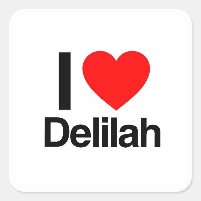 Sticker Carré j'aime delilah.ai (Devant)