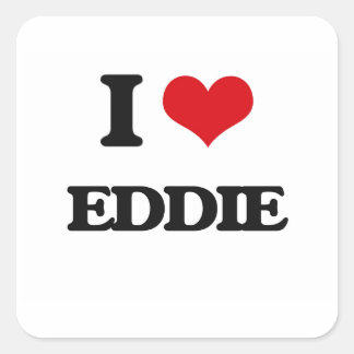 Sticker Carré J'aime Eddie