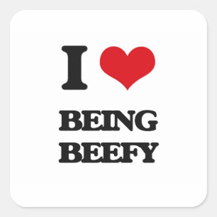 Sticker Carré J'Aime Être Beefy