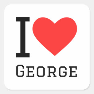 Sticker Carré J'aime george