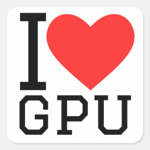 Sticker Carré J'aime gpu