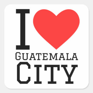 Sticker Carré J'aime Guatemala City