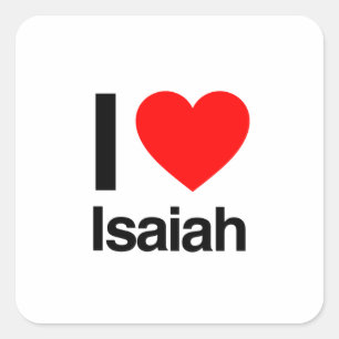 Sticker Carré j'aime isaiah