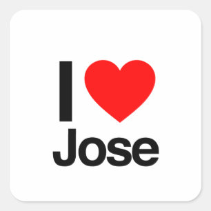 Sticker Carré j'aime jose