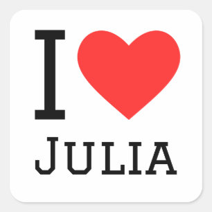 Sticker Carré J'aime julia