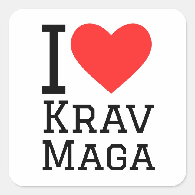 Sticker Carré J'aime Kagermaga (Devant)