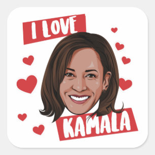 STICKER CARRÉ J'AIME KAMALA