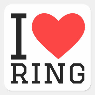 Sticker Carré J'aime la bague