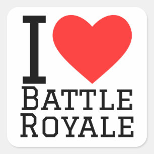Sticker Carré J'aime la bataille royale