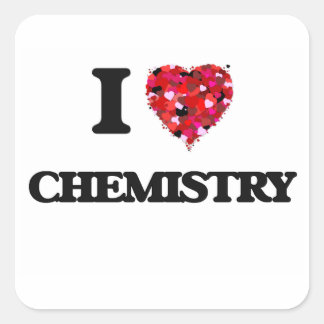 Sticker Carré J'aime la chimie
