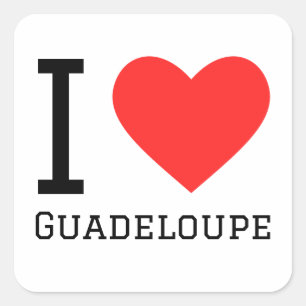 Sticker Carré J'aime la guadeloupe