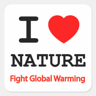 Sticker Carré J'aime la nature