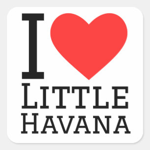 Sticker Carré J'aime la petite Havane