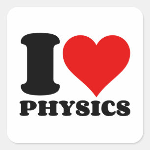 STICKER CARRÉ J'AIME LA PHYSIQUE