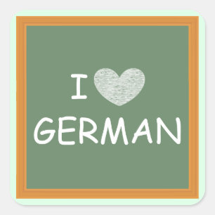 Sticker Carré J'aime l'allemand