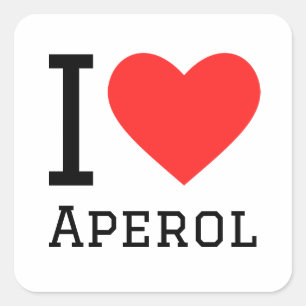 Sticker Carré J'aime l'apérol