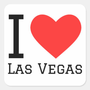 Sticker Carré J'aime Las Vegas