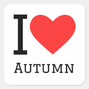 Sticker Carré J'aime l'automne