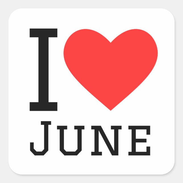 Sticker Carré J'aime le jume (Devant)