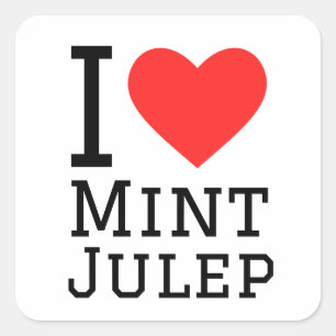 Sticker Carré J'aime le jupe à la menthe