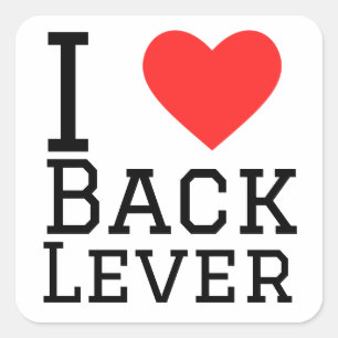Sticker Carré J'aime le levier arrière