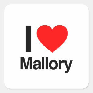 Sticker Carré j'aime le mallory