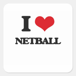Sticker Carré J'aime le Netball