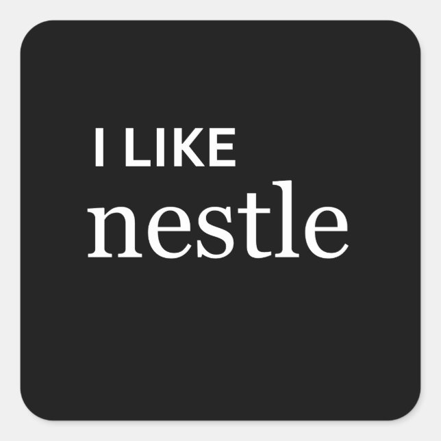 Sticker Carré J'aime le nid (Devant)