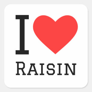 Sticker Carré J'aime le raisin