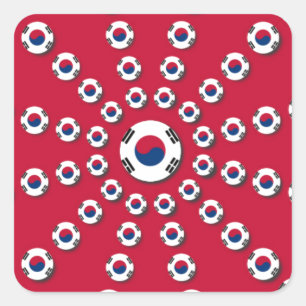 Sticker Carré J'aime le rouge