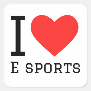 Sticker Carré J'aime le sport