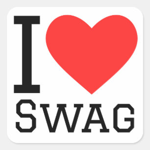 Sticker Carré J'aime le swag