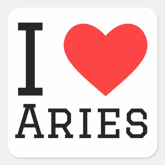 Sticker Carré J'aime les (Devant)