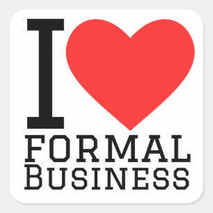 Sticker Carré J'aime les affaires formelles