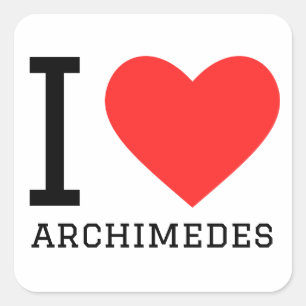 Sticker Carré J'aime les archimédes