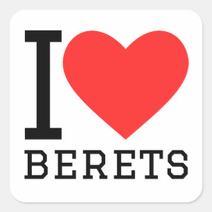Sticker Carré J'aime les béets