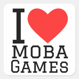 Sticker Carré J'aime les jeux de moba