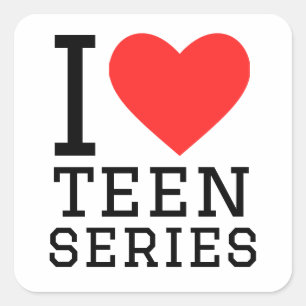 Sticker Carré J'aime les séries ados