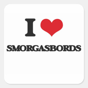 Sticker Carré J'aime les Smorgasboards