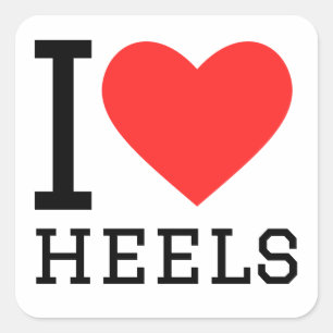 Sticker Carré J'aime les talons
