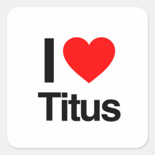 Sticker Carré j'aime les titus